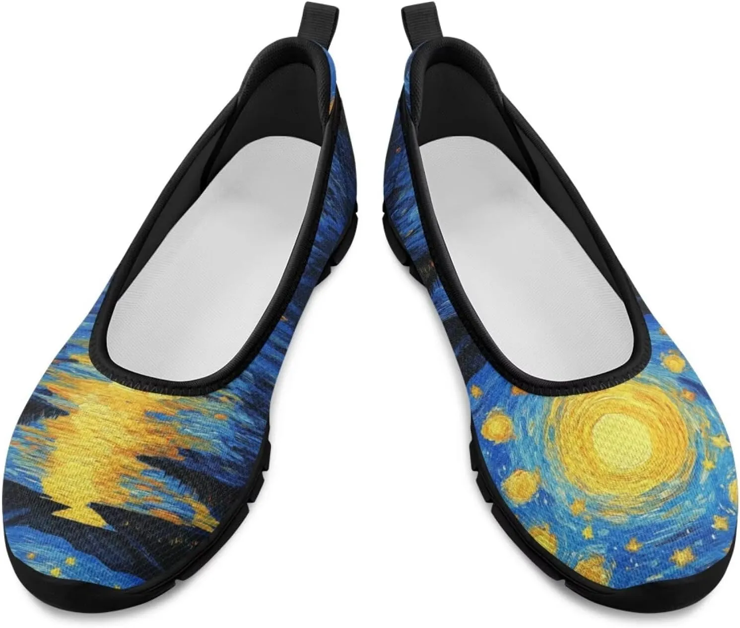 Doojoayie Art Casual Slip On Shoes for Ladies Flat Shoes Comfort for Dalil Casual