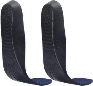 Insoles Memory Foam Insoles Shoes Inserts for Men and Women Kids, Black/Navy, M (Men's 6-9/ Women 7-11
