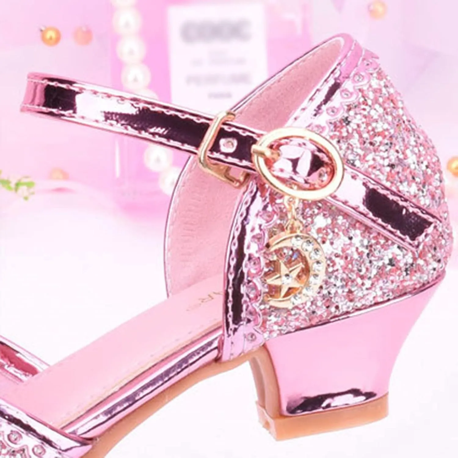 Kids Girls Glitter Butterfly Sandals Sequin 𝗥hinestone Dress Shoes Little/Big Kids Princess Fashion Shiny Shoes