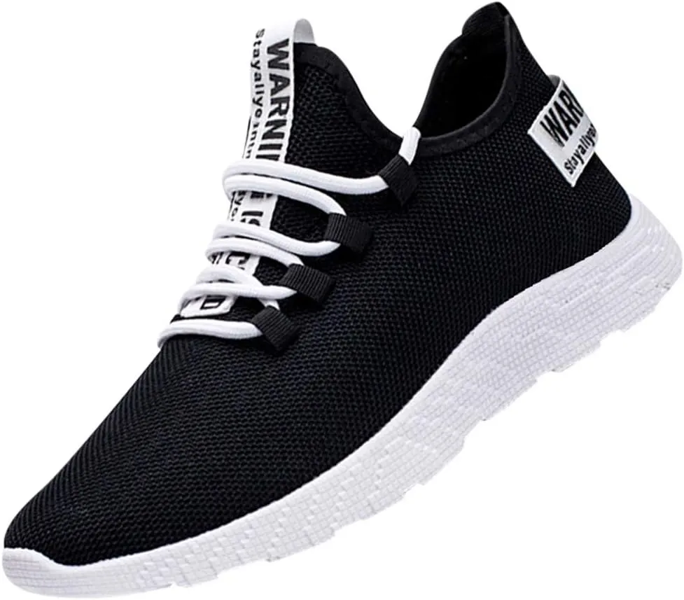 Men's Casual Dress Oxfords Shoes Breathable Knit Mens Running Shoes Wide Feet Brown Casual Shoes White Sneakers Waterproof Tennis Shoe Cross Trainer Shoe