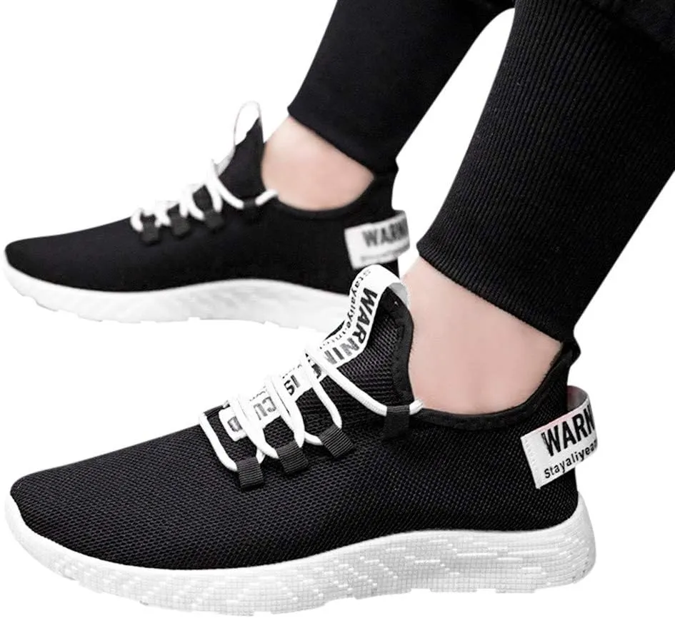 Men's Casual Dress Oxfords Shoes Breathable Knit Mens Running Shoes Wide Feet Brown Casual Shoes White Sneakers Waterproof Tennis Shoe Cross Trainer Shoe