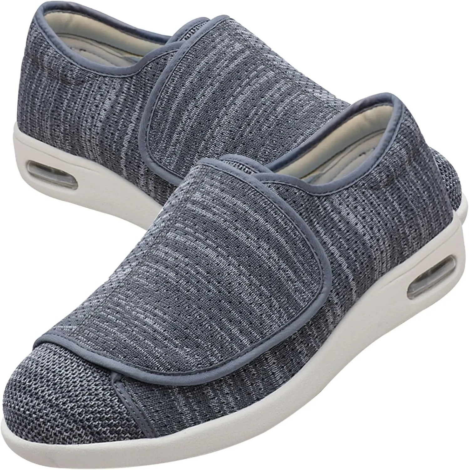 Mens Trainers Slip On Wide Fit Touch Fasten Gym Sports Running Sneakers Mens Shoes Lightweight Breathable Mesh Comfortable Gym Sports Tennis Soft Fashion Sneakers