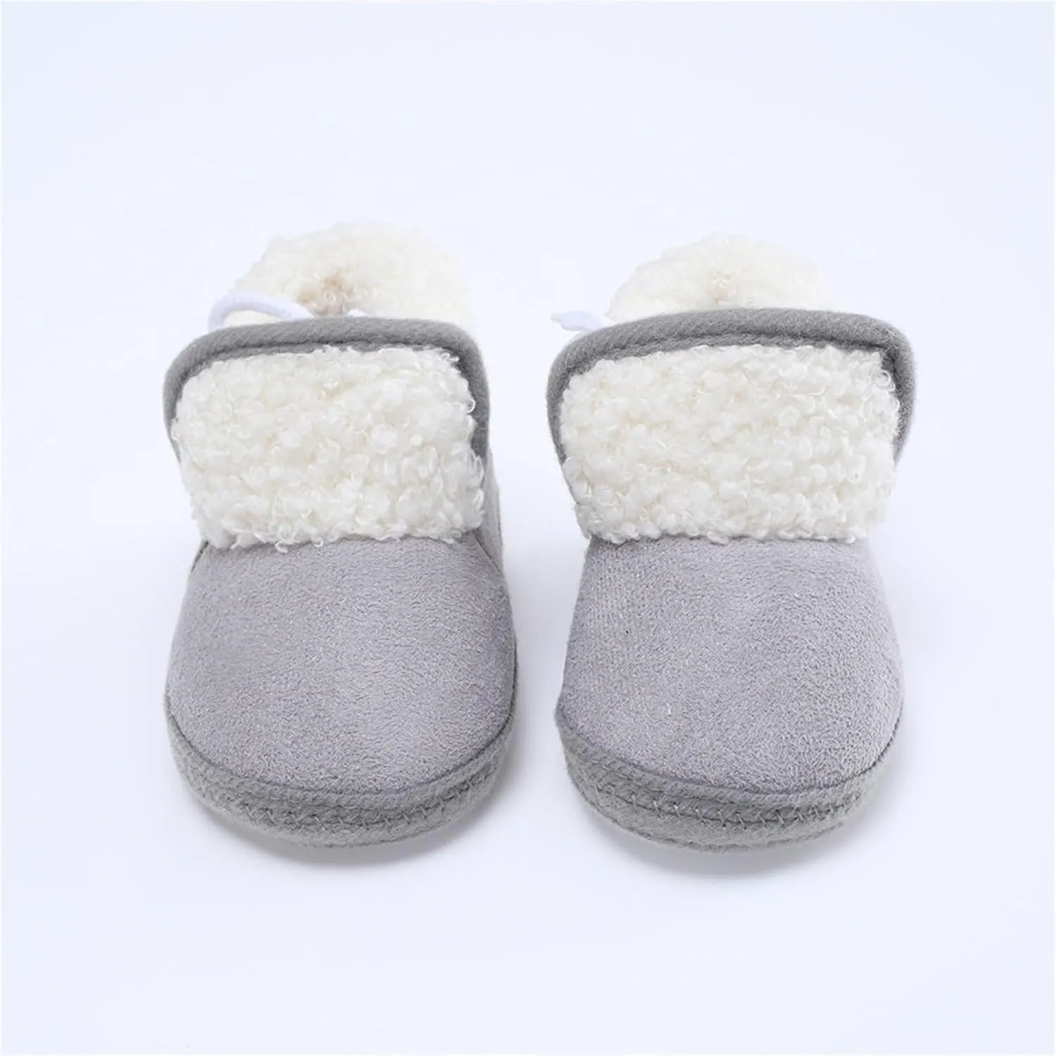 Unisex Warm Plush Lined Soft Boots Baby Winter Ankle Non-Slip Rubber Texture Sole Toddler Winter Snow Infant Shoes