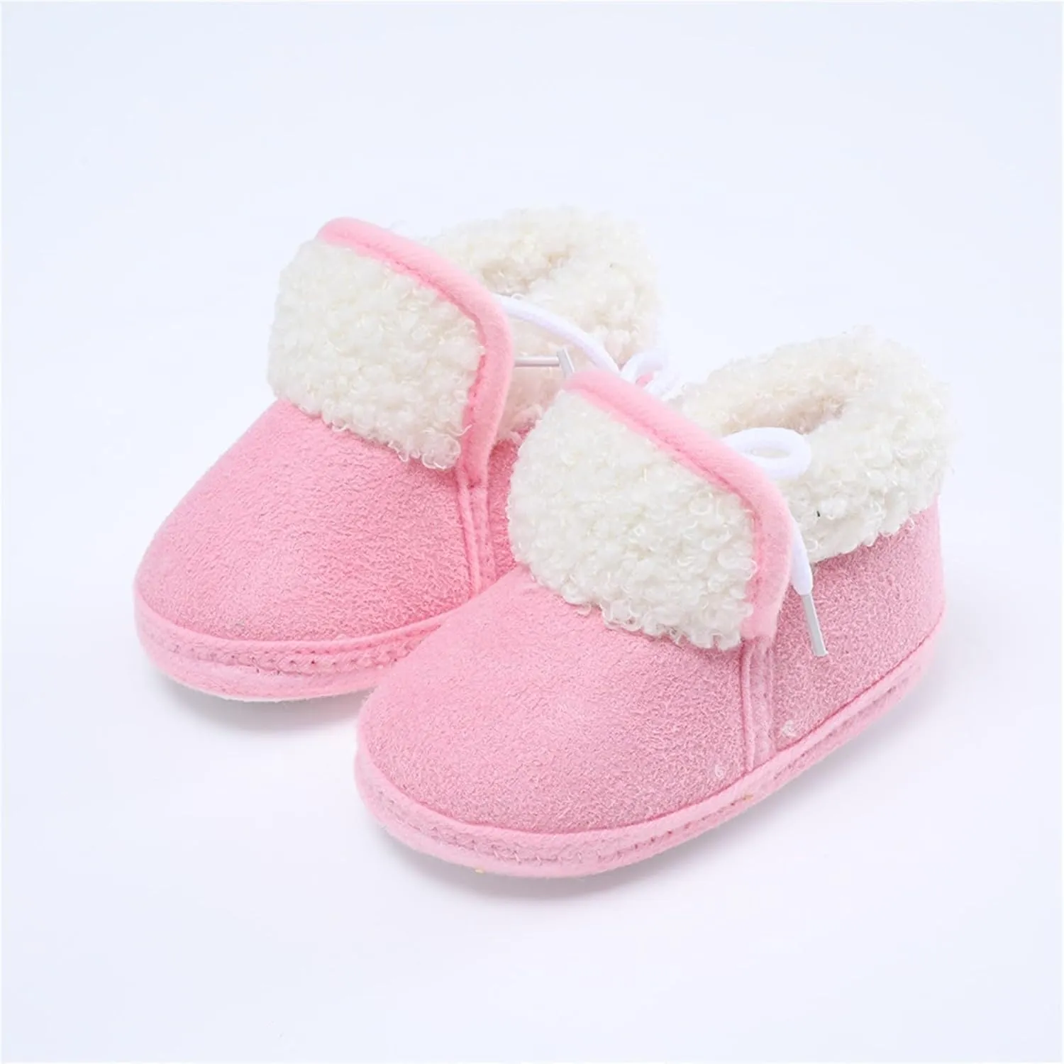 Unisex Warm Plush Lined Soft Boots Baby Winter Ankle Non-Slip Rubber Texture Sole Toddler Winter Snow Infant Shoes