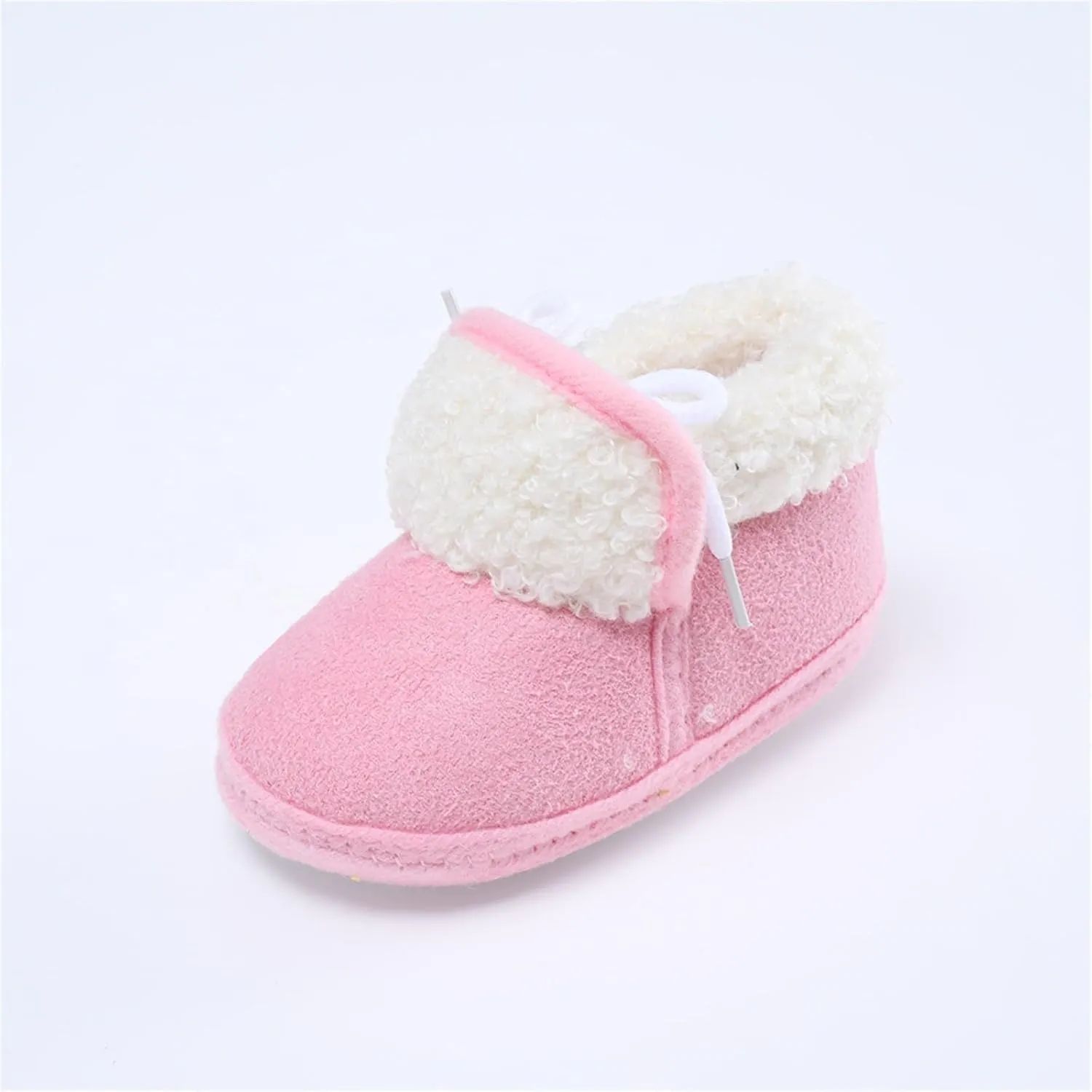 Unisex Warm Plush Lined Soft Boots Baby Winter Ankle Non-Slip Rubber Texture Sole Toddler Winter Snow Infant Shoes