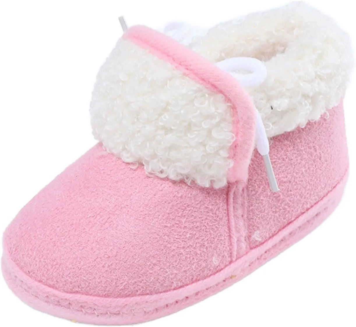Unisex Warm Plush Lined Soft Boots Baby Winter Ankle Non-Slip Rubber Texture Sole Toddler Winter Snow Infant Shoes