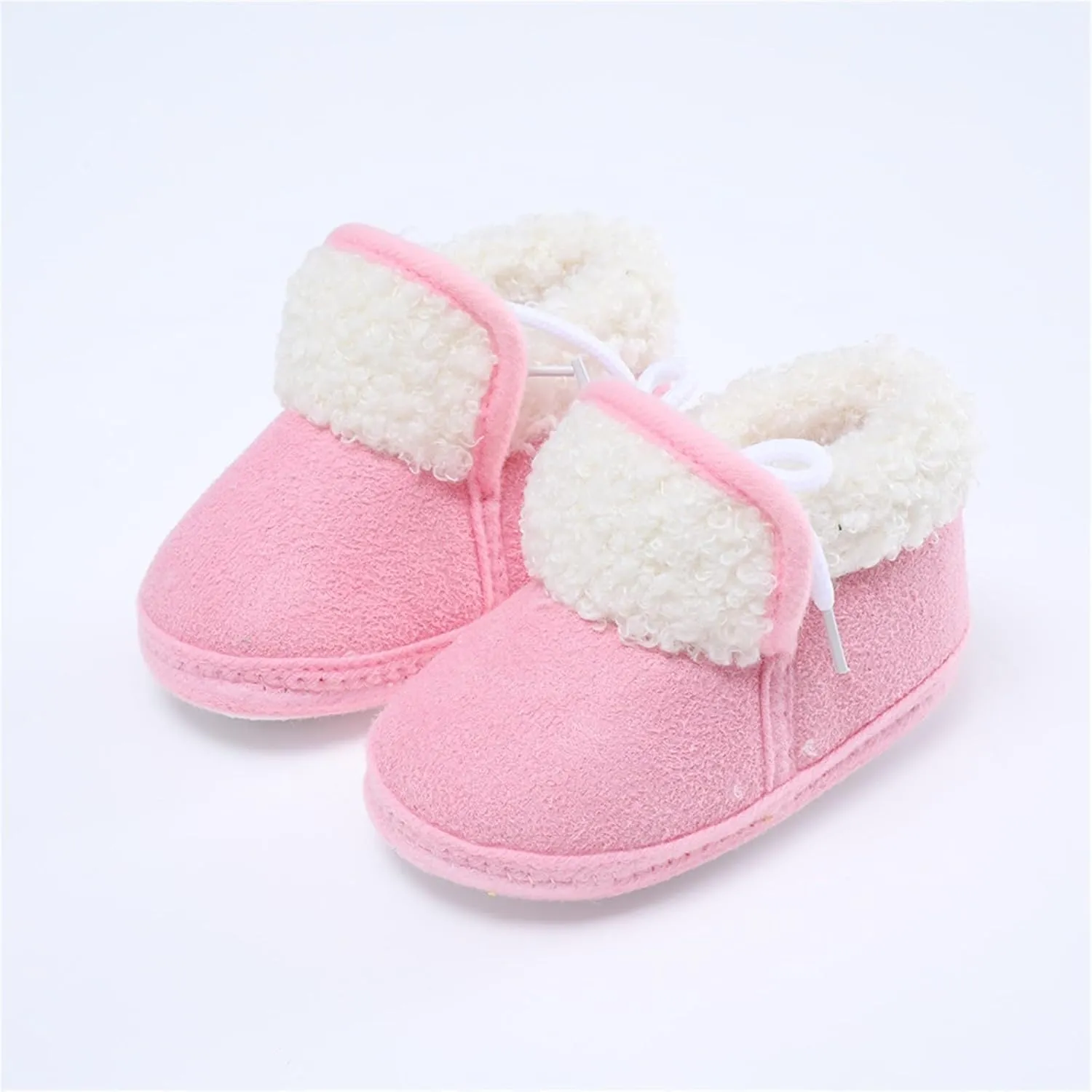 Unisex Warm Plush Lined Soft Boots Baby Winter Ankle Non-Slip Rubber Texture Sole Toddler Winter Snow Infant Shoes