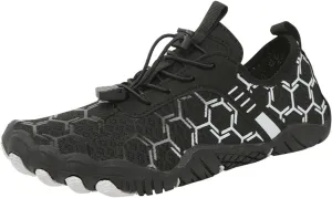 Women's Walking Tennis Shoes Breathable Slip On Mesh Knitted Flats Casual Comfortable Athletic Gym Walking Shoes Fashion Sneakers On Feet All Day Black